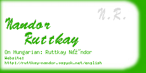nandor ruttkay business card
